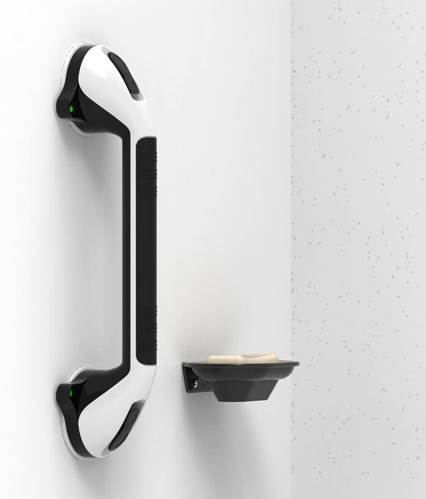 12in Suction Shower Grab Bar with Indicators, Balance Assist Steady Handle
