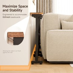 Lanynne Narrow Console Table Behind Couch 78-106 Inch Adjustable Length 23-31