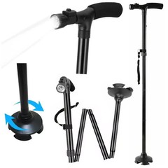 New Folding Walking Cane with LED Light Adjustable Walking Stick
