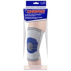 Champion Elastic Knee Support Compression Sleeve, X-Small, Gray (Side Stays)