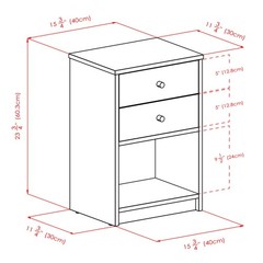 Winsome Ava Model Name Accent Table Black 15.8 X 12.7 X 23.7 Inches 20936