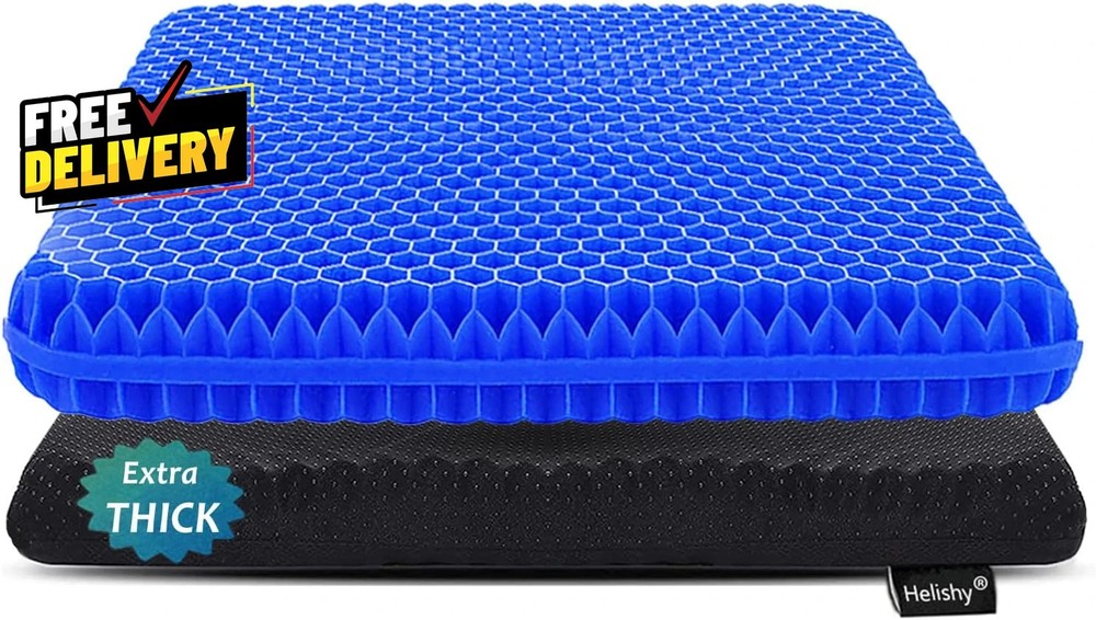 Gel Seat Cushion for Long Sitting Extra Thick Gel Cushion for Wheelchair So…..