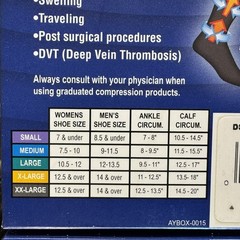 Dr. Scholl’s Graduated Compression Unisex Post-Surgical Socks 15-20 mmHg Large B