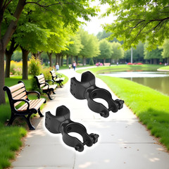 2 Pack Black Durable Walking Stick Holders, Cane Holder, Wheelchair
