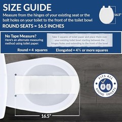 Bemis 400TTA Economy Durable Wood Toilet Seat, Made in USA, Round, White ROUND