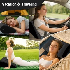 Inflatable Wedge Pillow for Sleeping, Leg/Back/Ankle Elevation, Portable Travel