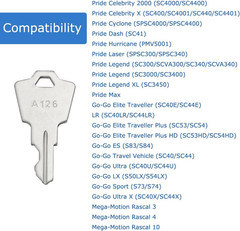 Replacement Keys for Pride Mobility Scooters, Gogo, Elite, Victory, Revo, Pursui