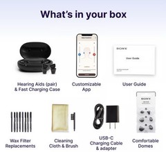 Sony CRE-C20 Self-Fitting OTC ITE Hearing Aids NEW IN UNOPENED BOX
