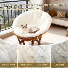 Papasan Chair Cushion Cover, 55″ X 55″ Soft Plush Fleece Slipcover Only, Removab