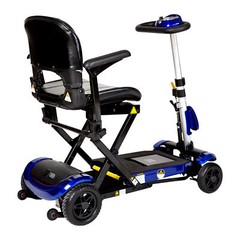 Drive Medical ZooMe Auto-Flex Folding Travel Scooter, Blue