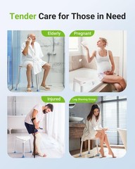 Space-Saving Triangular Shower Chair for Elderly and Disabled 400 lbs Adjusta…