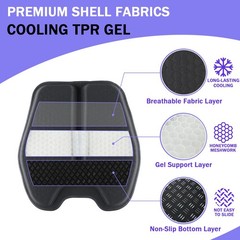 Soft Thin Gel Seat Cushion 1 for Car Office Wheelchair Tailbone Sciatica Relief