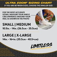Ultra Zoom Ankle Brace – Soft Shell Hinged Support for Small/Medium, Black