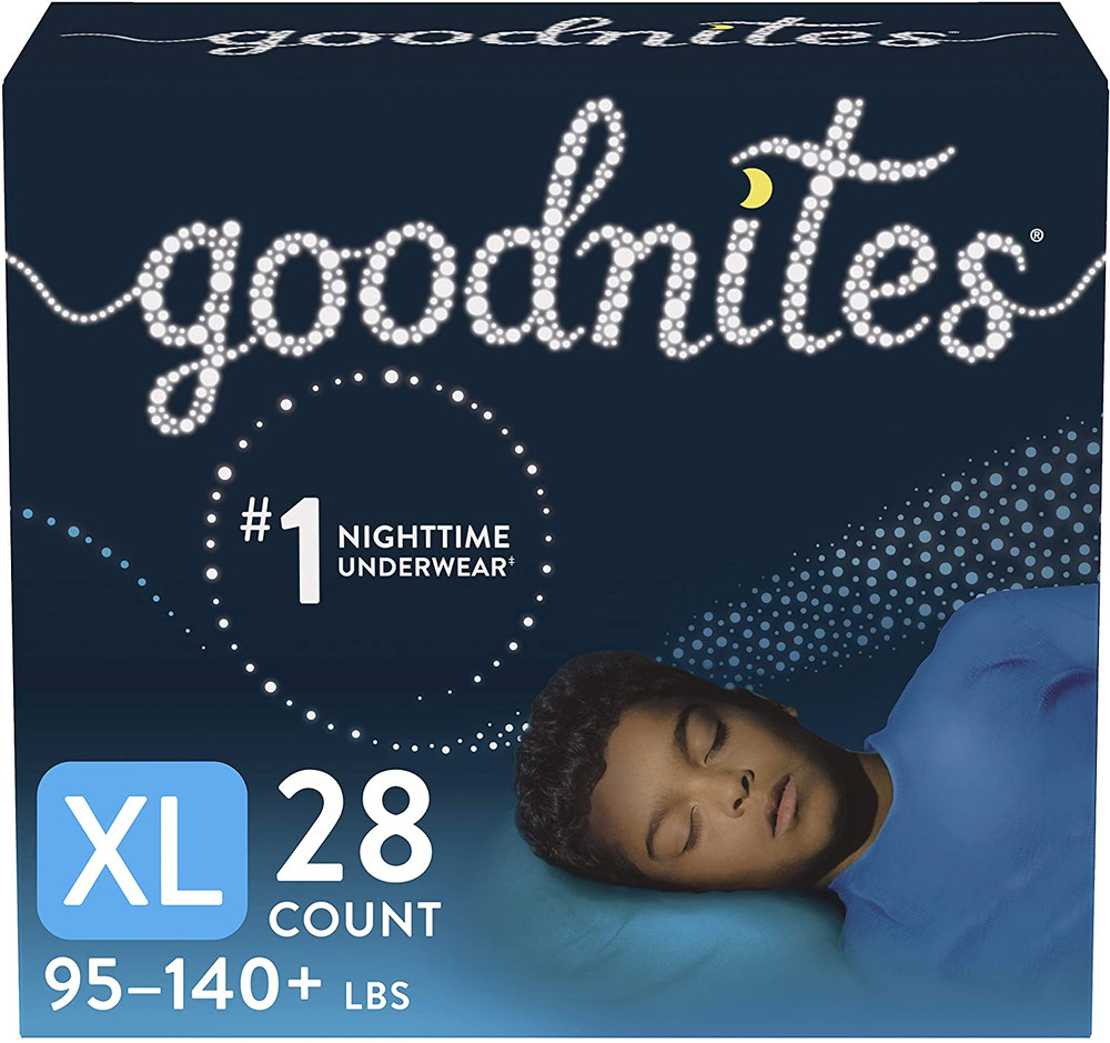 Goodnites Nighttime Bedwetting Underwear, Boys‘ XL (95-140 lb.), 28 Ct