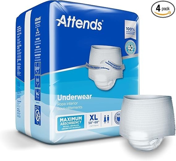 Attends AP0730 Disposable Cloth Diaper – Large, Pack of 18