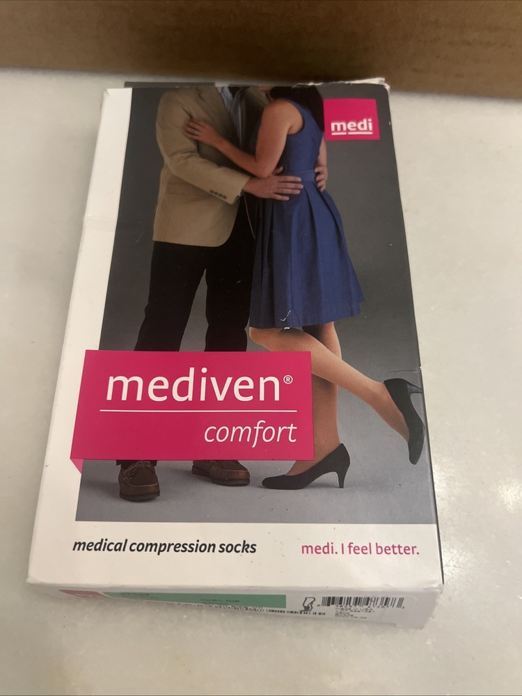 mediven comfort for women, 20-30 mmHg, Calf High Compression Stockings Ebony VII