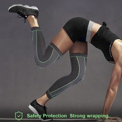 Full Leg Long Compression Sleeves Knee Brace Support for Sport Joint Injury Pain