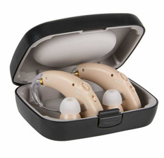 RCA 2-PK OTC Rechargeable Digital Behind-the-Ear Hearing Aids, Beige