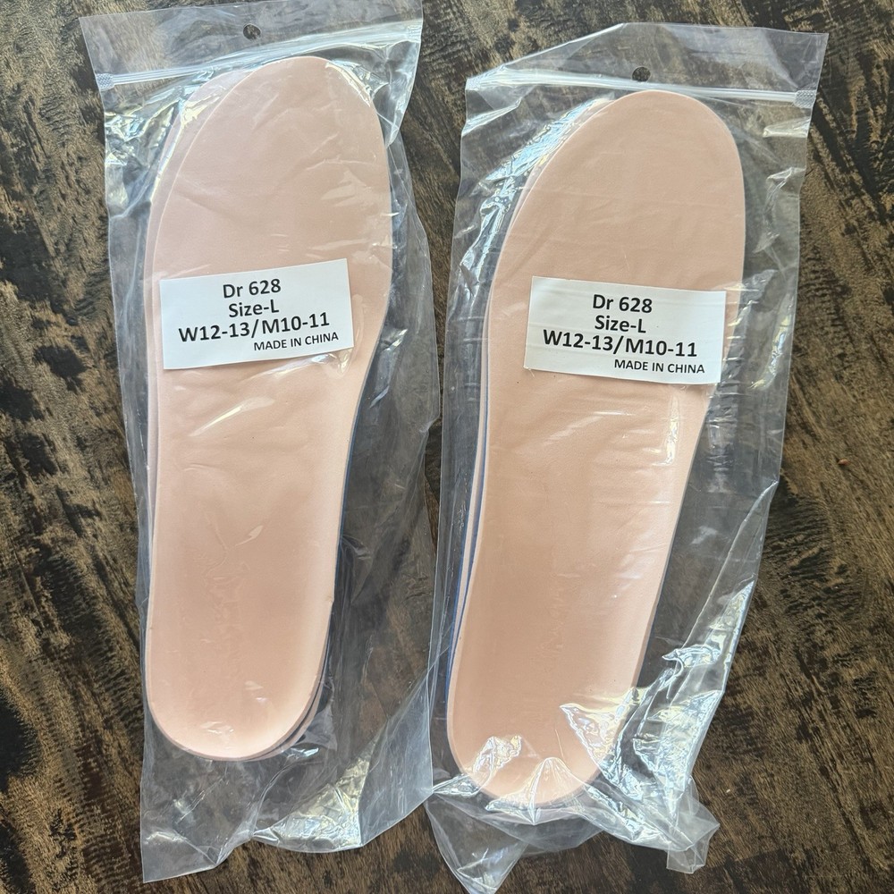 2 Packs Dr 628 Unisex Dual Density Diabetic Insoles Men 10-11 Women 12-13 Size L