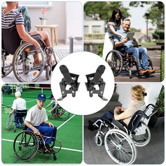Wheelchair Brakes Wheel Locks Universal Replacement Parts For 7/8″ 1 Pair