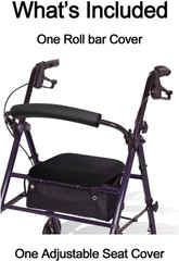 SPRING SEAON Rollator Walker Seat and Backrest Covers Set – Removable Washable S