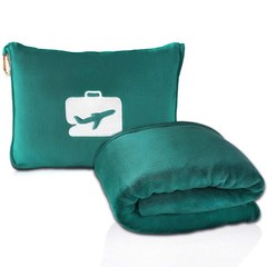 EverSnug Travel Blanket and Pillow – Ultra-Soft, 65X40 Inches, Forest Green