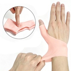 4Pcs Silicone Gel Therapy Wrist Thumb Support Arthritis Pressure Corrector Glove
