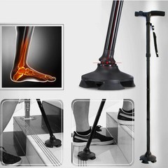 New Folding Walking Cane with LED Light Adjustable Walking Stick