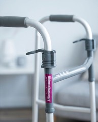 Ultimate Home Care 2-Wheel Adjustable Height Walking Frame Silver/Gray