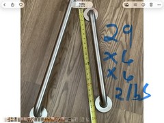 2 Shower Bath Tub Wall Grab Bar 1 Is 16” The Other 21’, Total Length 21” 2nd 27”