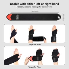Yabuu Cordless Wrist Hand Heating Pad Massage for Carpal Tunnel With 3000mAh …