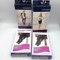 Sigvaris Compression Hosiery Women SS Multi 20-30mmHg Socks Pantyhose Lot of 4