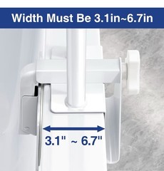 Adjustable Bathtub Safety Rail, Bathtub Handle Grab Bar with Non-Slip Grip fo…