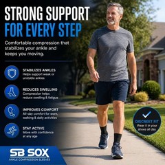 Ankle Compression Sleeve for Men and Women 1 Pair – Ankle Brace Support Stabi…