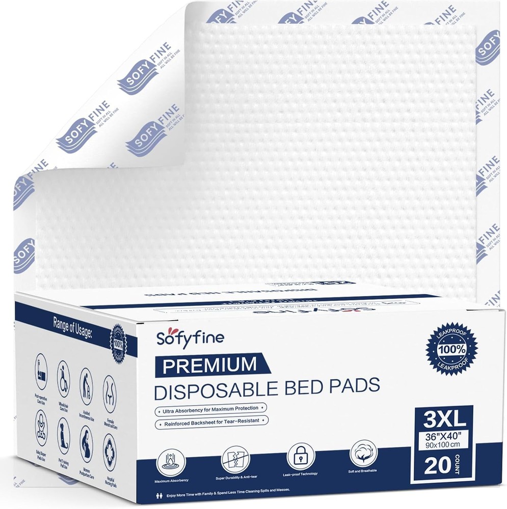150 Gram Heavy Duty Chucks 40″x36″ Disposable Tear Resistant Adult Incontinen