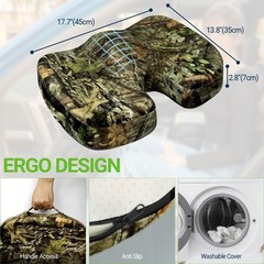 Mossy Oak Gel Seat Cushion – Portable Hunt Seat Cushion – Memory Foam Seat Pa…