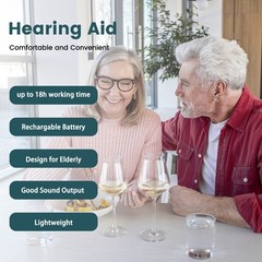 JINGHAO Rechargable Hearing Aid Sound Device Hearing Amplifier 18 Hours Working