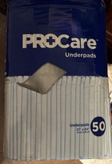 Procare Underpads Blue White 21″ x 34″ 50 Count 34 in Length 21 in Width