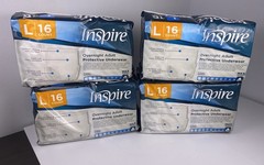 Inspire Overnight Incontinence Underwear Men Women, Adult Diapers Large 64 Count
