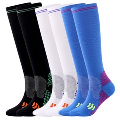 3Pair Compression Socks Leg Orthopedic Support Hose Support Stockings Knee High