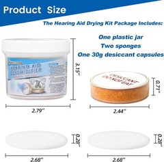 Luxury Hearing Aid Dryer & Jar Set – Monitor Moisture with Indicating Silica Gel