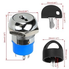 Replacement Mobility Scooter Spare Start On/Off Ignition Switch 2 Keys FOR-PRIDE
