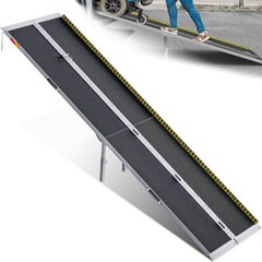 2/3/4/5/6/7/8/10/12 FT Folding Aluminum Wheelchair Ramps Mobility Ramps Non-Slip
