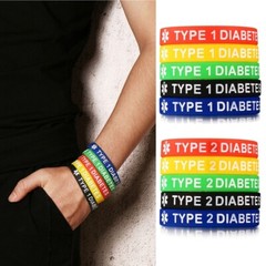 Unisex Wristbands Lightweight Silicone Medical Alert Bracelet for Male Female