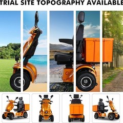 4 Wheels Heavy Duty Mobility Scooter 31 Miles 3-Speed 48V 1000W 500lbs Orange