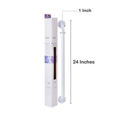 McKesson White Steel Wall Mounted Wall Grab Bar 24″ L 146-12024-3 3 Ct