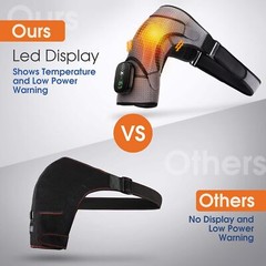 Electric Heated Shoulder Massager With Vibration Massage Brace Joint Pain Relief