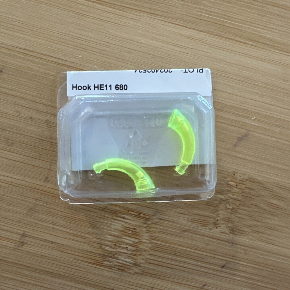 Lot of 2 Colored Phonak Hooks HE11 680 (with filter) YELLOW