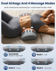 COMFIER Smooth Spine Triple Fusion Back Massager with Graphene Heat, 3-in-1 C…