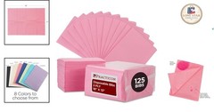 Disposable Pink Bibs 18″ x 13″ | 125 Pack Waterproof Sheets for Clean Procedures